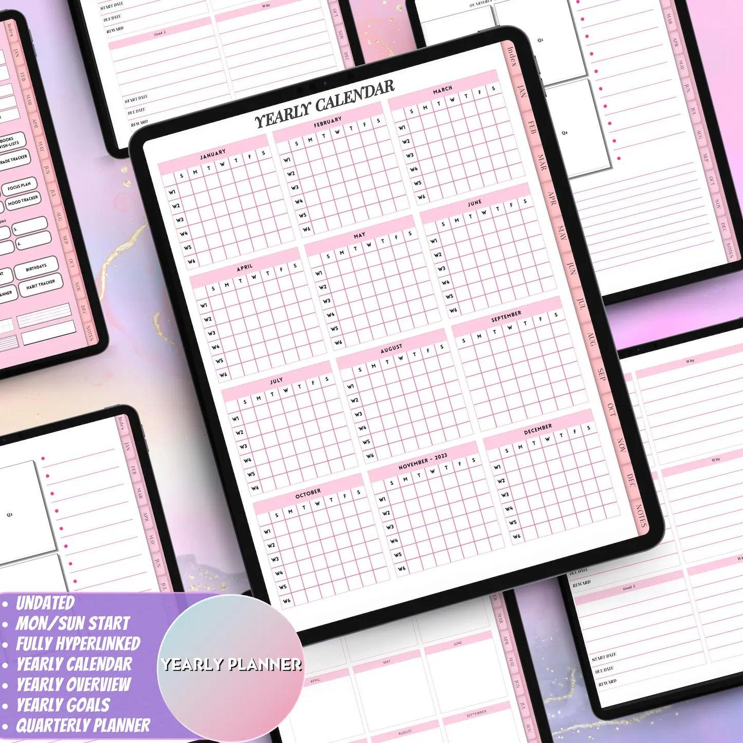 ADHD Digital Planner | Hyperlinked & Undated for Seamless Organization