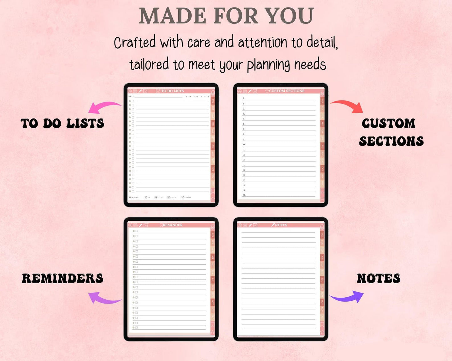 Pink Digital Planner | Stylish & Fully Functional