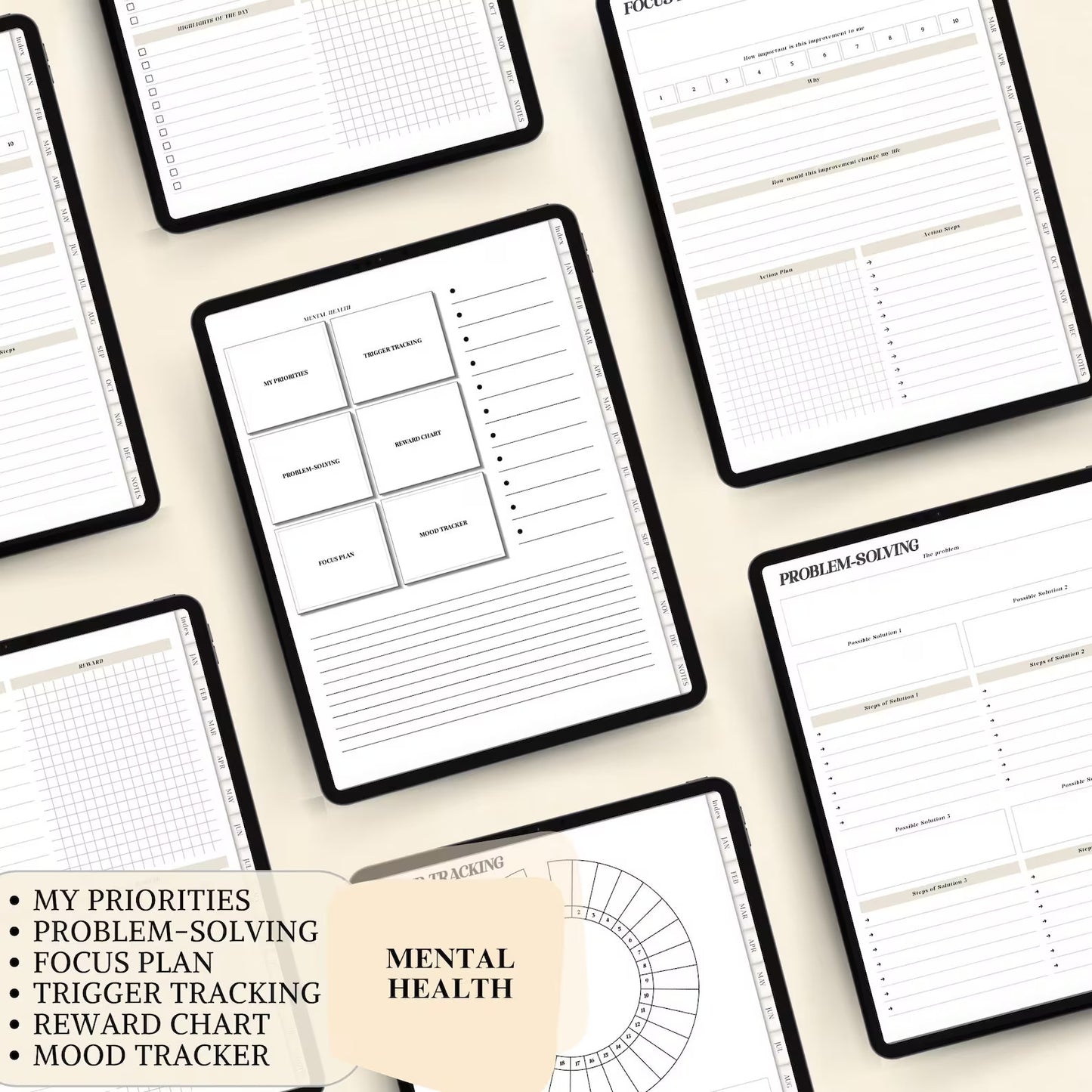 Ultimate ADHD Digital Planner | Customizable & Undated