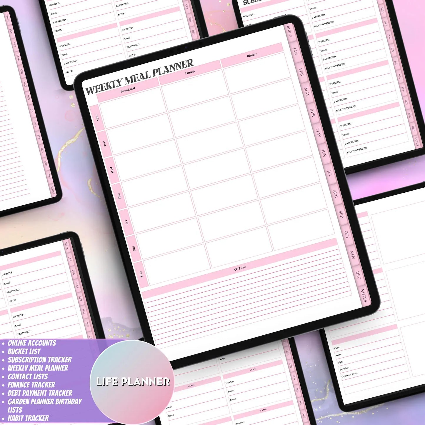 ADHD Digital Planner | Hyperlinked & Undated for Seamless Organization