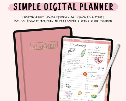 Pink Digital Planner | Stylish & Fully Functional