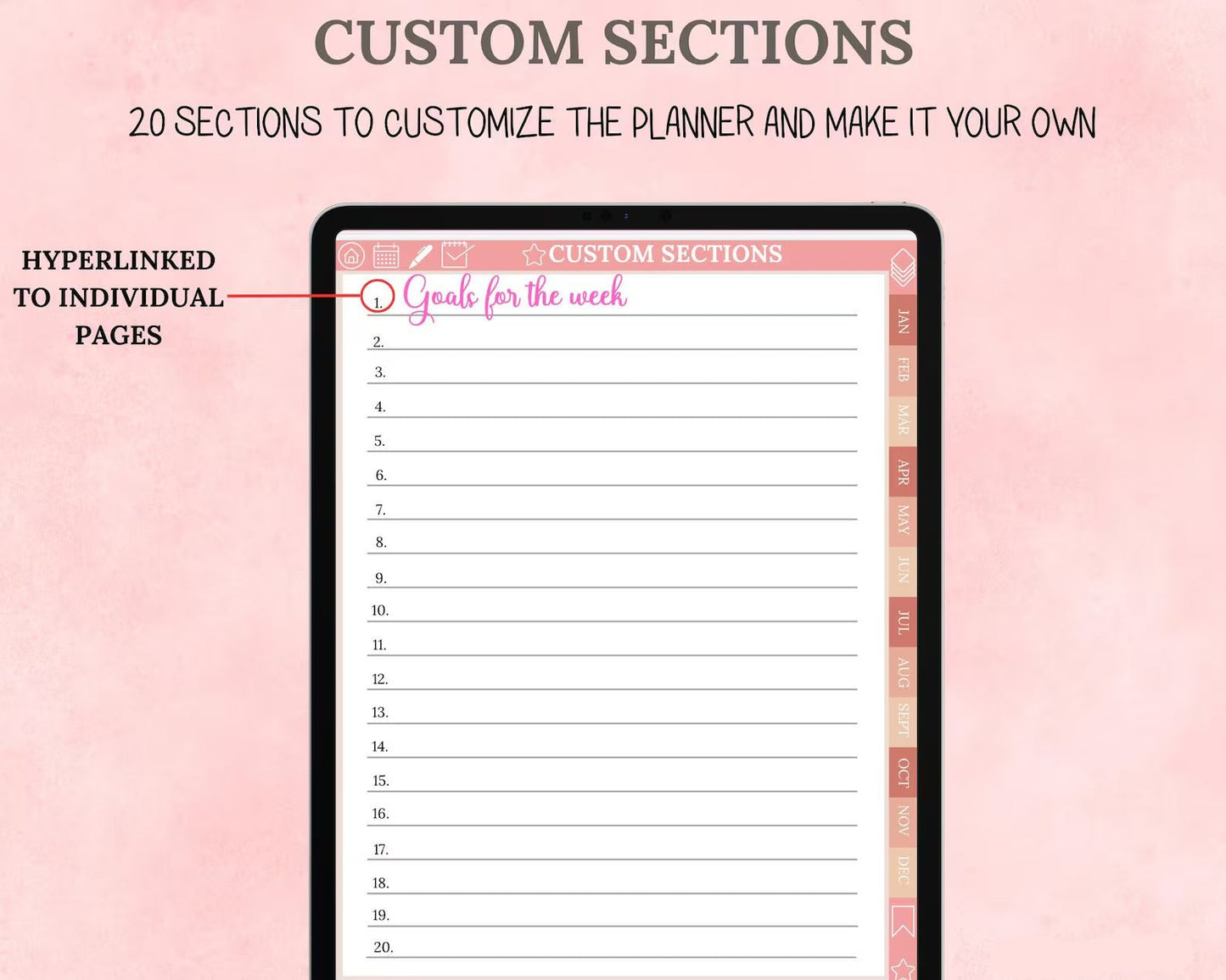 Pink Digital Planner | Stylish & Fully Functional