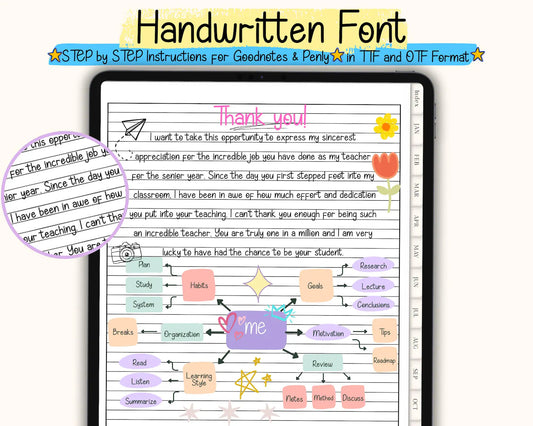 Handwritten Fonts for Digital Planners | TTF & OTF Formats