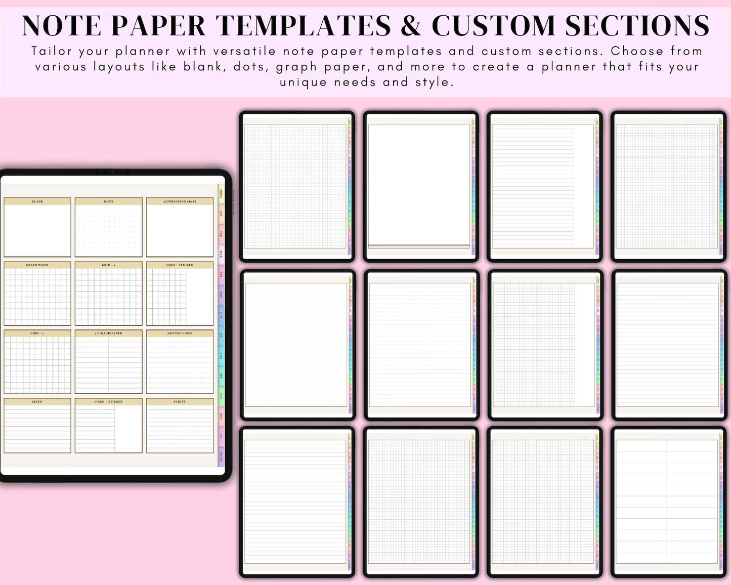 All-in-One Rainbow Digital Planner | Vibrant & Fully Hyperlinked