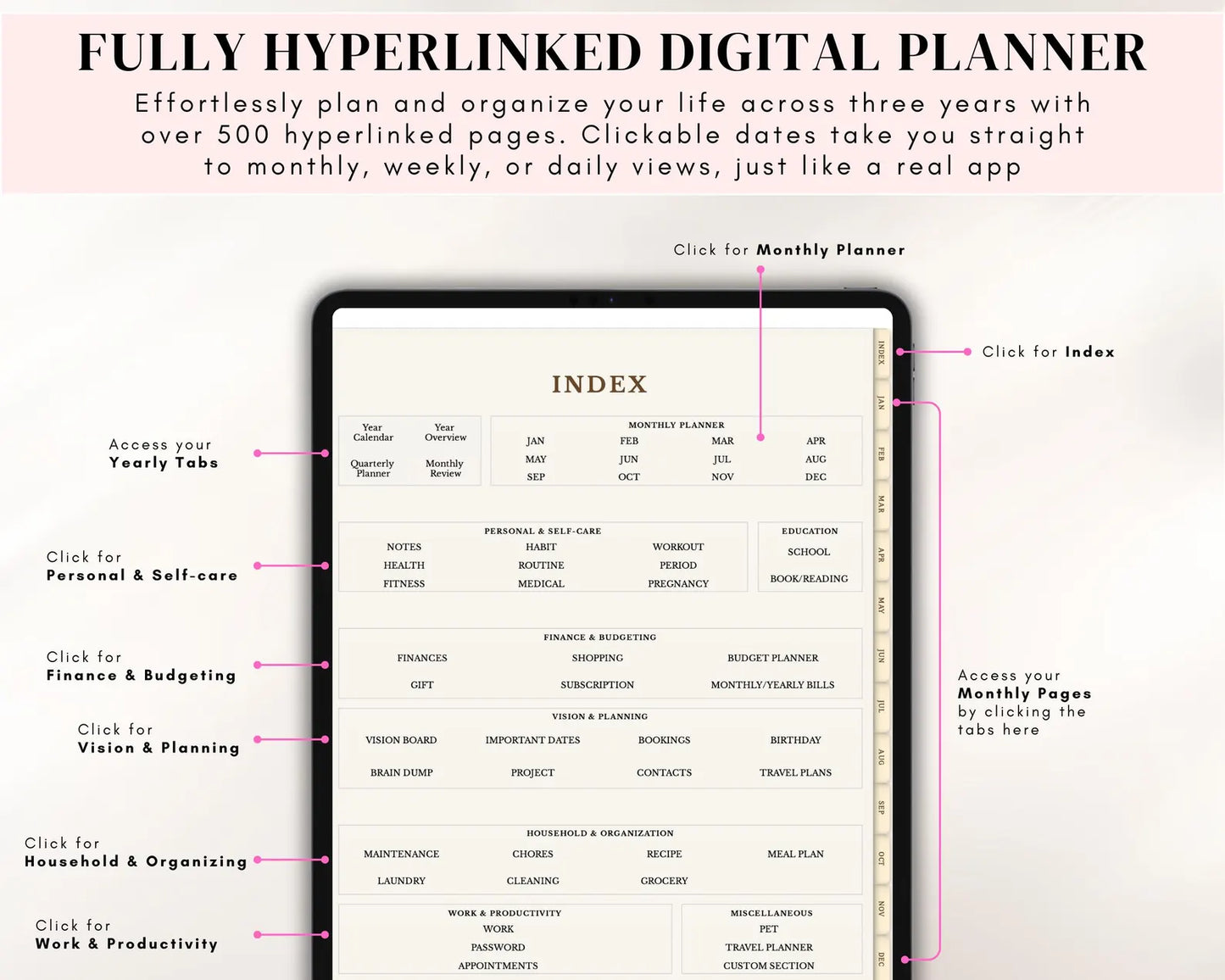 Ultimate Digital Planner | Your All-in-One Organization Tool