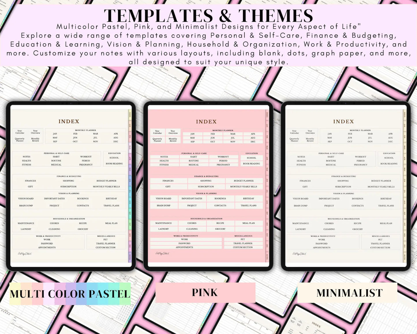 All-in-One Rainbow Digital Planner | Vibrant & Fully Hyperlinked