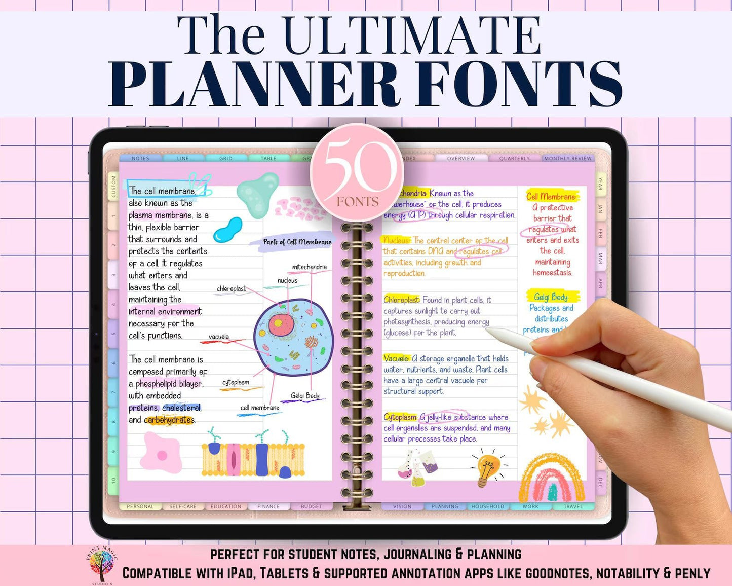 Planner Fonts & Tools | Customize Your Digital Planner